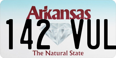 AR license plate 142VUL