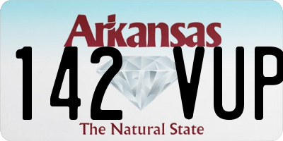 AR license plate 142VUP