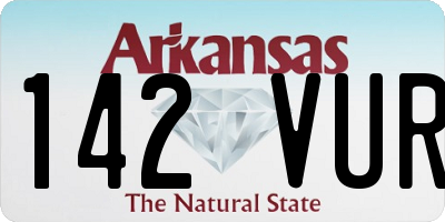 AR license plate 142VUR