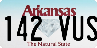 AR license plate 142VUS