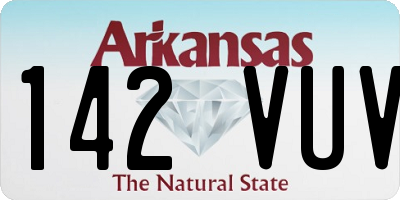 AR license plate 142VUV