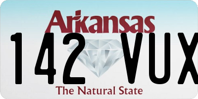 AR license plate 142VUX