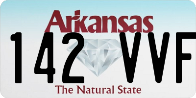 AR license plate 142VVF