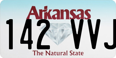 AR license plate 142VVJ