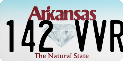 AR license plate 142VVR