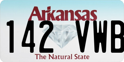 AR license plate 142VWB