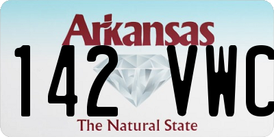 AR license plate 142VWC