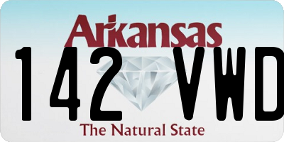 AR license plate 142VWD
