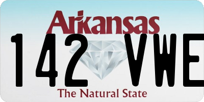 AR license plate 142VWE