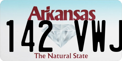 AR license plate 142VWJ