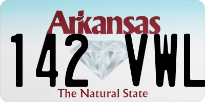 AR license plate 142VWL