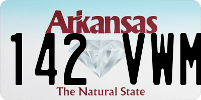 AR license plate 142VWM