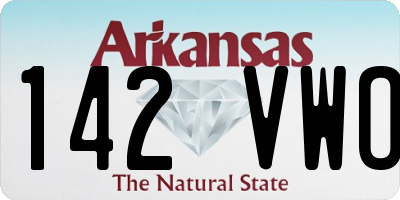 AR license plate 142VWO