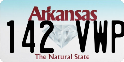 AR license plate 142VWP