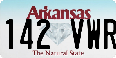 AR license plate 142VWR