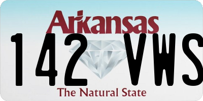 AR license plate 142VWS