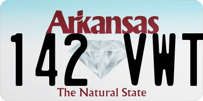 AR license plate 142VWT