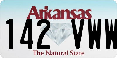 AR license plate 142VWW