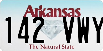 AR license plate 142VWY