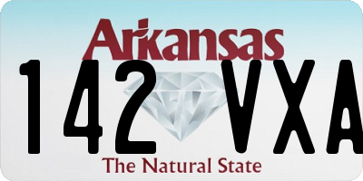 AR license plate 142VXA
