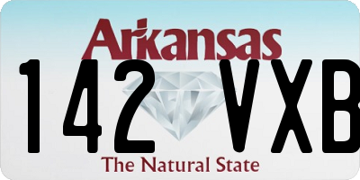 AR license plate 142VXB