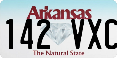 AR license plate 142VXC