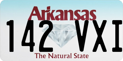 AR license plate 142VXI