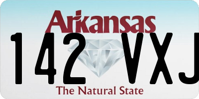 AR license plate 142VXJ
