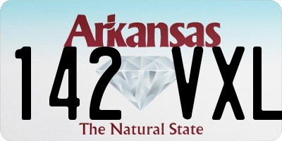 AR license plate 142VXL
