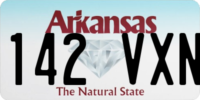 AR license plate 142VXN
