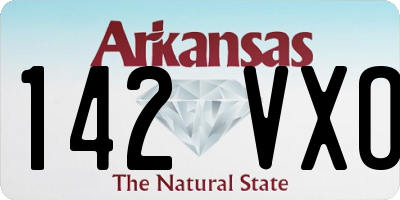 AR license plate 142VXO