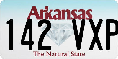 AR license plate 142VXP