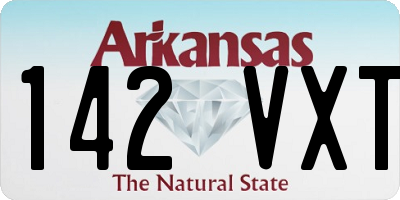 AR license plate 142VXT