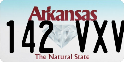 AR license plate 142VXV