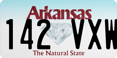 AR license plate 142VXW
