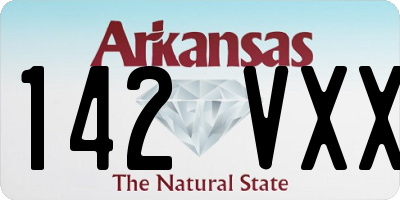 AR license plate 142VXX