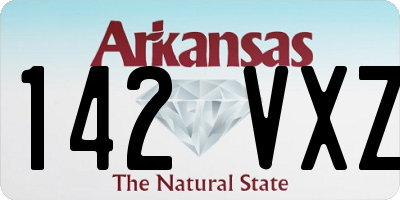 AR license plate 142VXZ