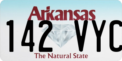 AR license plate 142VYC