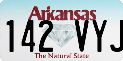 AR license plate 142VYJ