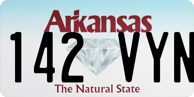 AR license plate 142VYN