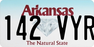 AR license plate 142VYR