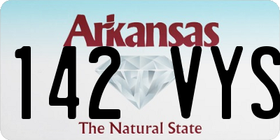 AR license plate 142VYS