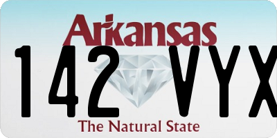 AR license plate 142VYX