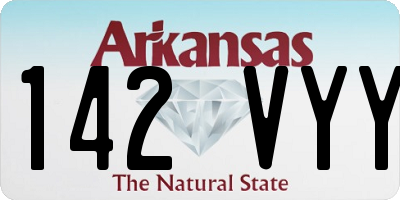 AR license plate 142VYY