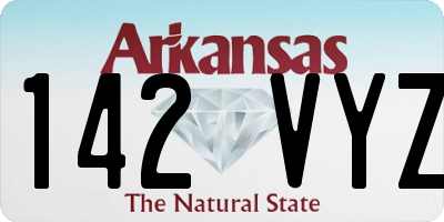 AR license plate 142VYZ