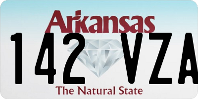 AR license plate 142VZA