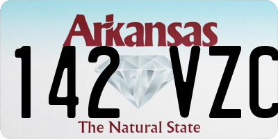 AR license plate 142VZC