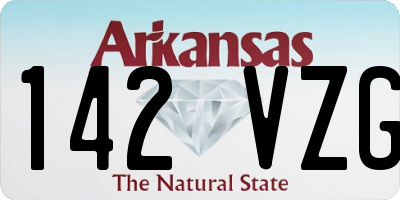 AR license plate 142VZG