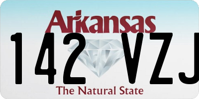 AR license plate 142VZJ