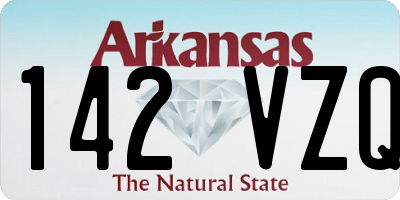 AR license plate 142VZQ